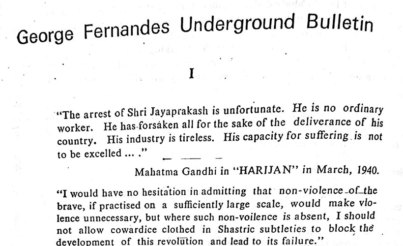 George Fernandes Underground Bulletin